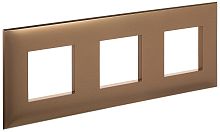 Рамка универсальная DKC Avanti 3-м. золотистый жемчуг картинка